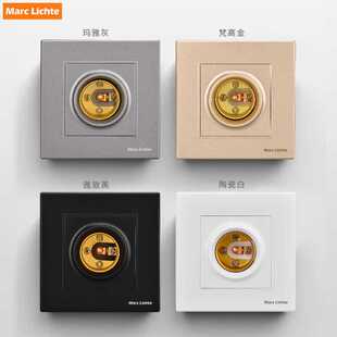 螺口灯头插座墙壁方形led螺纹超薄暗装螺旋灯头螺旋86型暗盒灯座