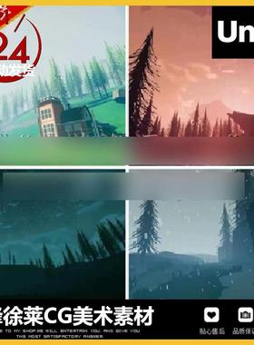 unity卡通天气风格化天空lowpoly场景雨雪雾效云特效u3d素材包urp