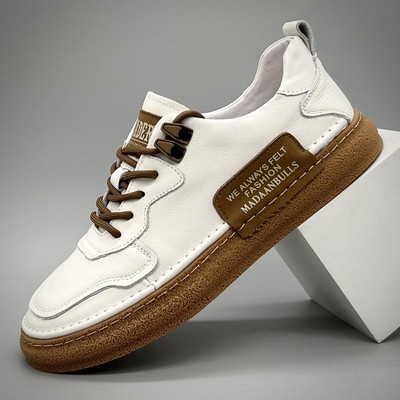 头层牛皮男鞋透气百搭板鞋