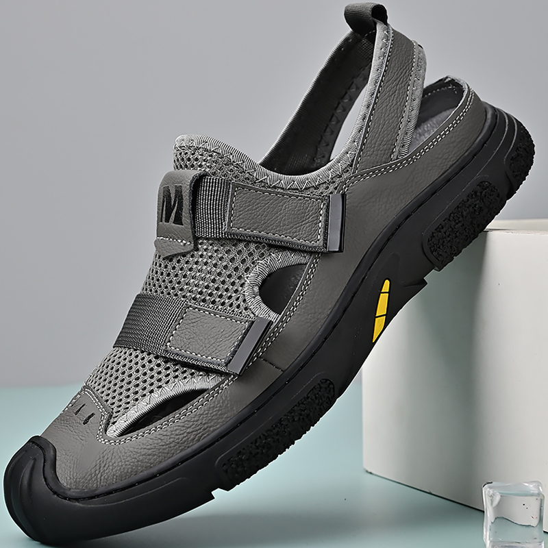 休闲防滑耐磨运动网面透气凉鞋