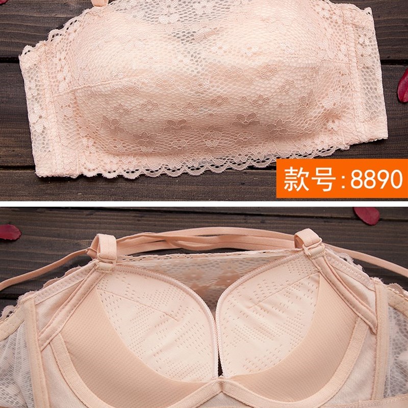 加厚婚纱照特厚文胸10cm超厚聚拢8cm一字k肩抹胸无肩带内衣女小胸