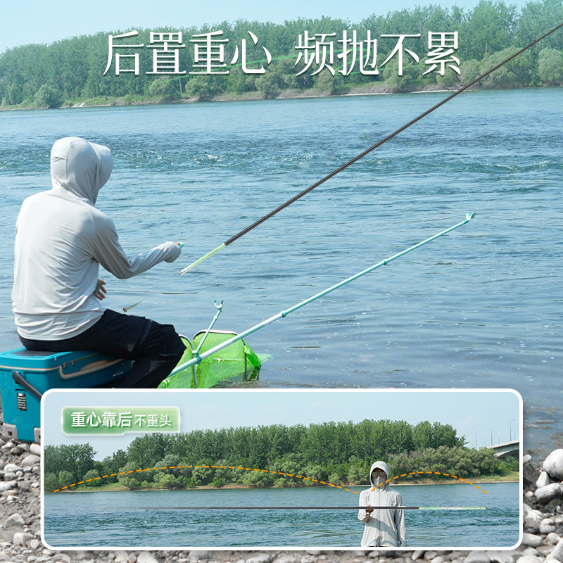 名伦旗舰溪流竿短节鱼竿鲫鱼鲤鱼钓鱼竿儿童钓鱼竿初学者套餐小鱼