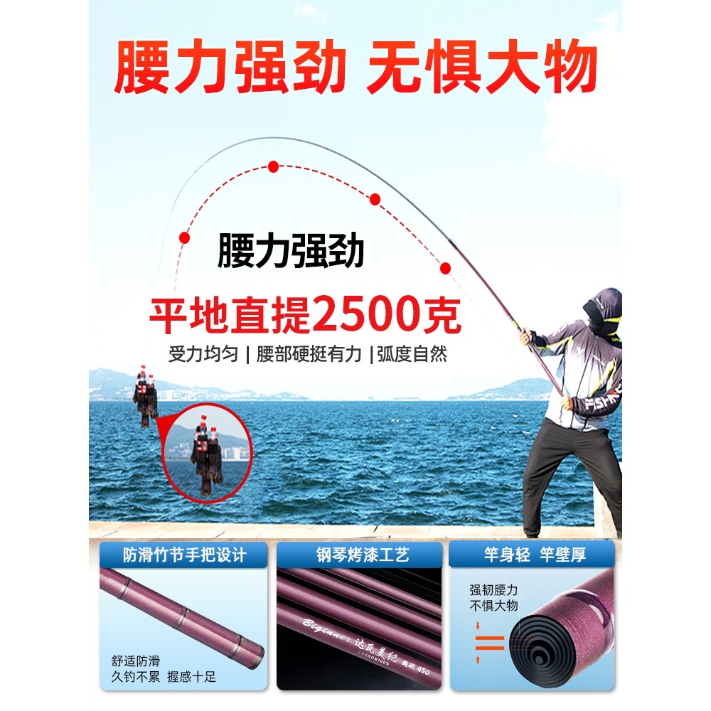 名伦旗舰鱼竿初学者套装钓鱼竿全套一套新手钓鱼装备鱼杆手竿入门图片