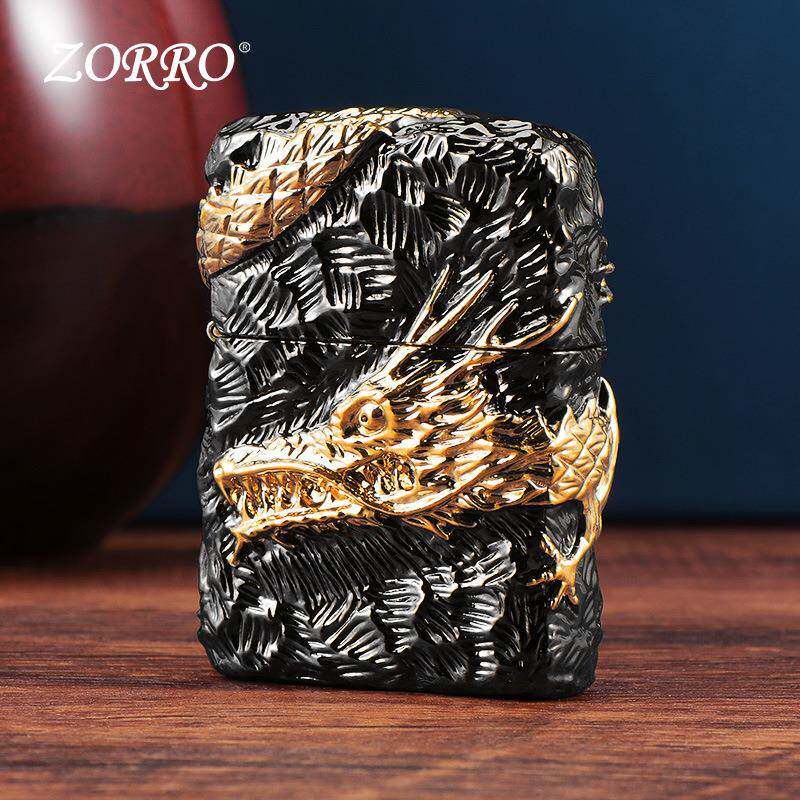 ZORRO 佐罗 重盔甲盘龙煤油防风打火机
