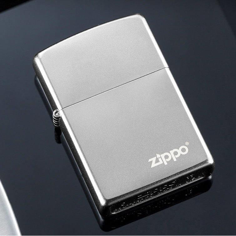 煤油打火机zippo经典镀铬白磨砂男款防风煤油 雕刻字定制送礼物品