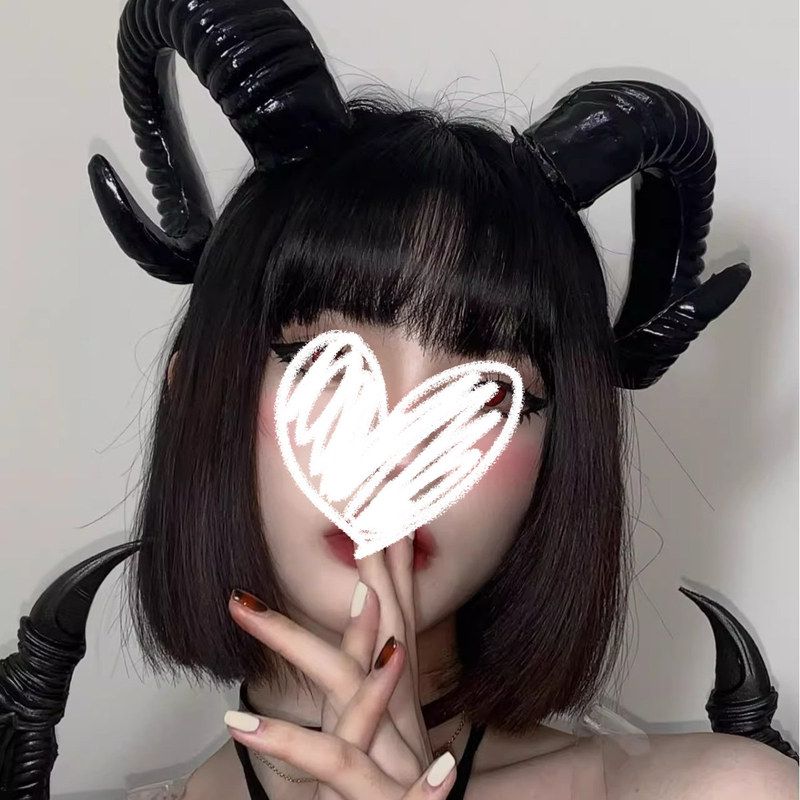 黑暗系万圣节派对魅魔恶魔角山羊角头饰 发箍cosplay发饰牛角发箍