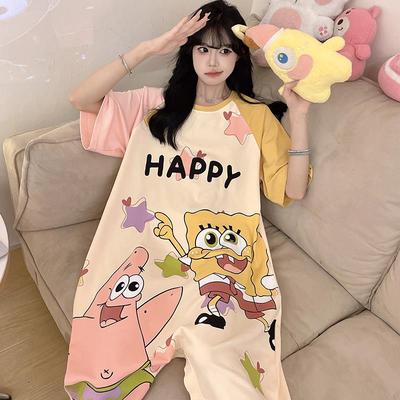 海绵宝派大星连体睡衣女款