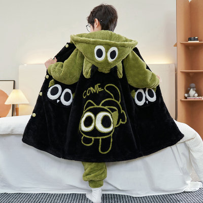 男童珊瑚绒秋冬装中大童睡袍套装