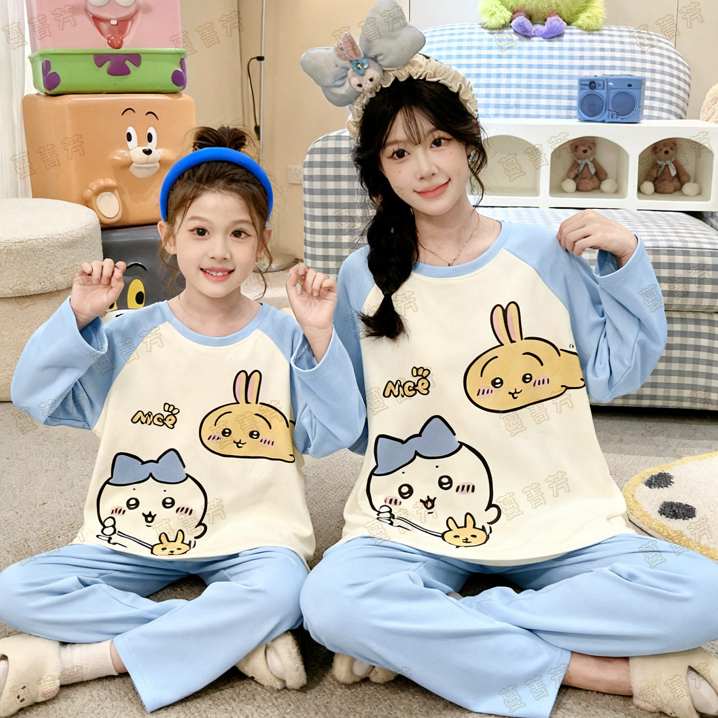 德绒秋冬季吉伊卡哇母女装家居服