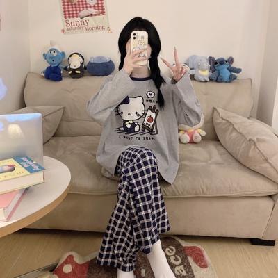 睡衣女款2025新春秋季纯棉