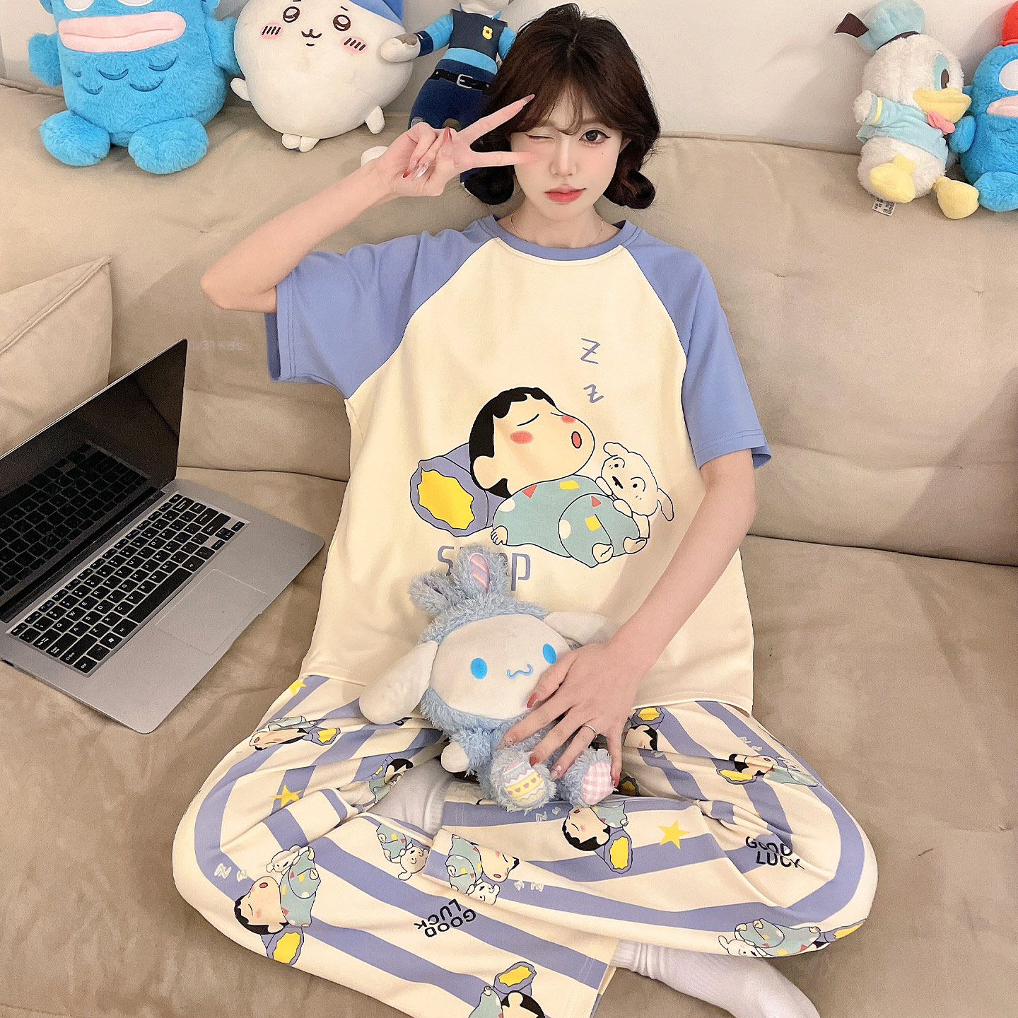 女童睡衣夏季薄款2026新款纯棉