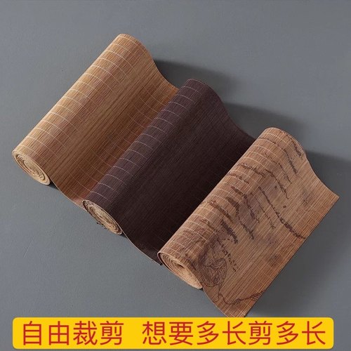 手工防水竹编茶席禅意隔热垫桌旗