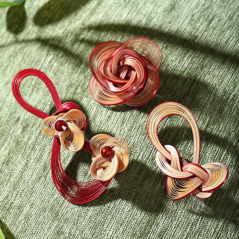 中式纯手工竹丝竹编胸针胸花四川非遗编织芙蓉花别针旗袍西装配饰,特色手工艺,竹编/竹雕,淘宝优惠券,粉丝福利购,淘宝优惠卷