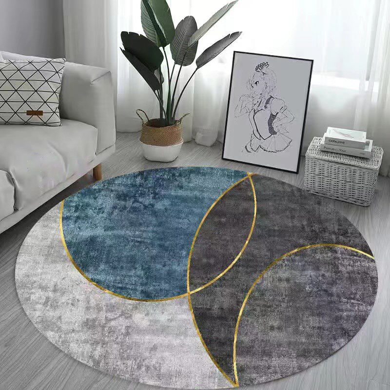 速发圆室地垫电脑椅毯垫卧形客厅脚垫茶几吊篮垫地子吸水防滑家用