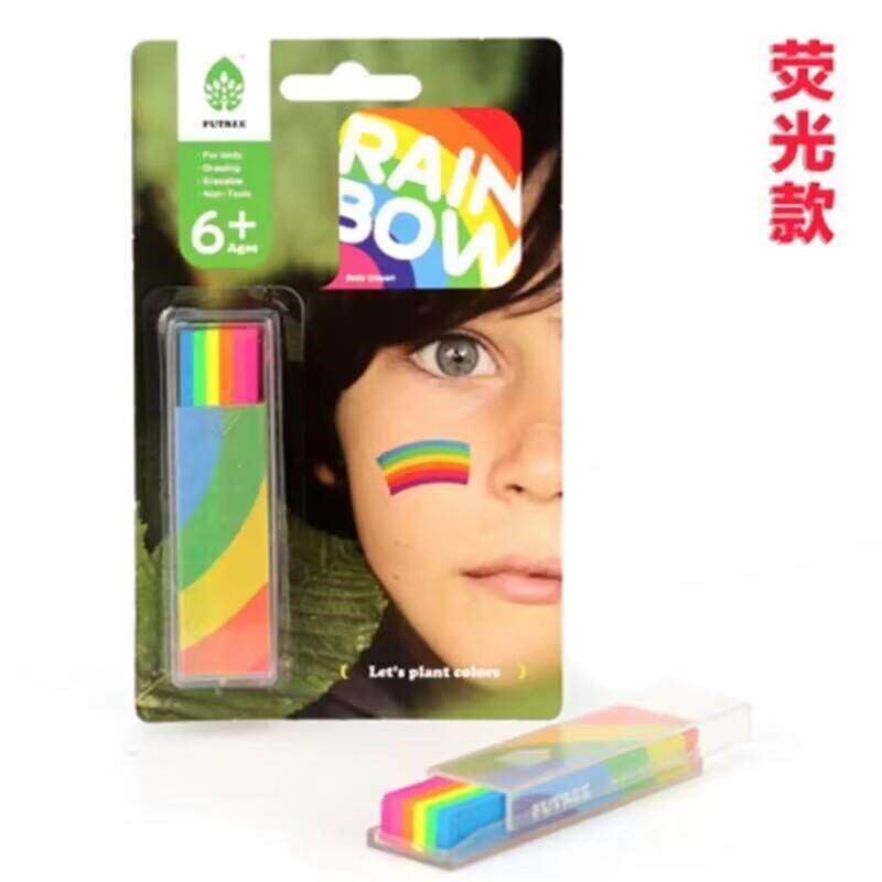 速发6色人体彩绘笔 彩虹脸炫彩棒安全可水洗