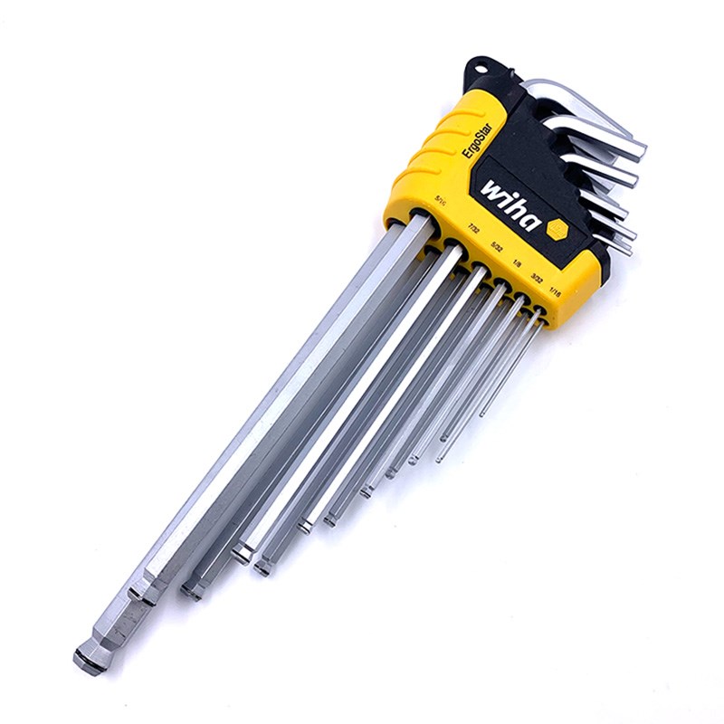 速发wiha威汉6521 SB6RHZ1英制球头内六角扳手套装4852