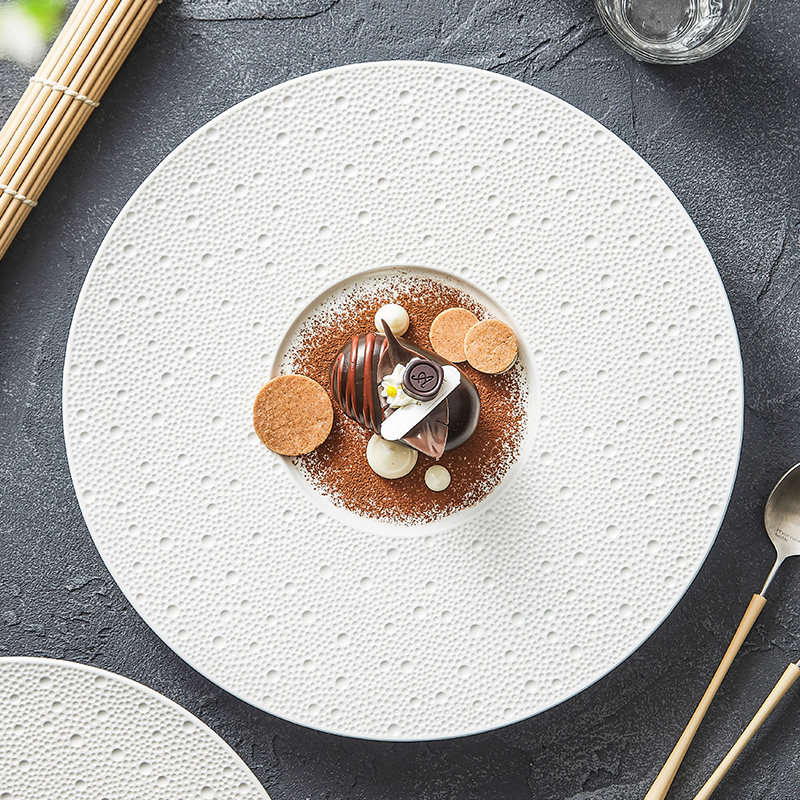 速发优格流星雨陶瓷西餐盘平盘家盘菜用轻奢意境菜盘凉浅盘冷菜盘