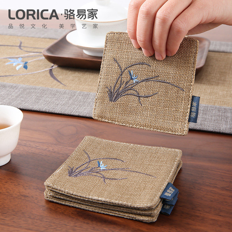 速发防水茶杯垫新中式茶道布艺垫热垫餐垫禅意茶桌布茶隔布茶席,居家布艺,餐垫,淘宝优惠券,粉丝福利购,淘宝优惠卷