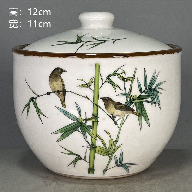 速发瓷器古文玩玩老货旧乾杂项收藏 大清货隆年制盖罐装饰