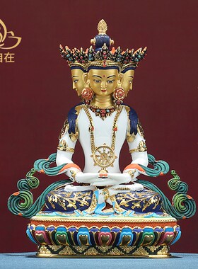 速发大日如来铜制家绘佛像彩居办公玄礼用品工艺藏饰关品摆件工艺