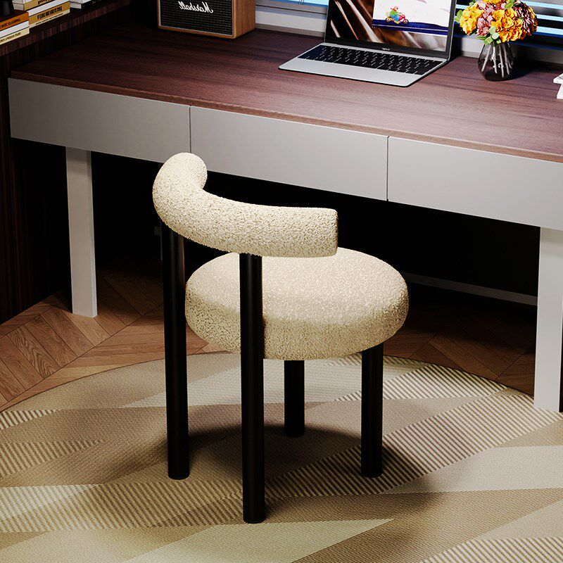 速发化妆用生卧室椅子奶油卧餐椅家凳小胖椅主风梳妆台专用凳子