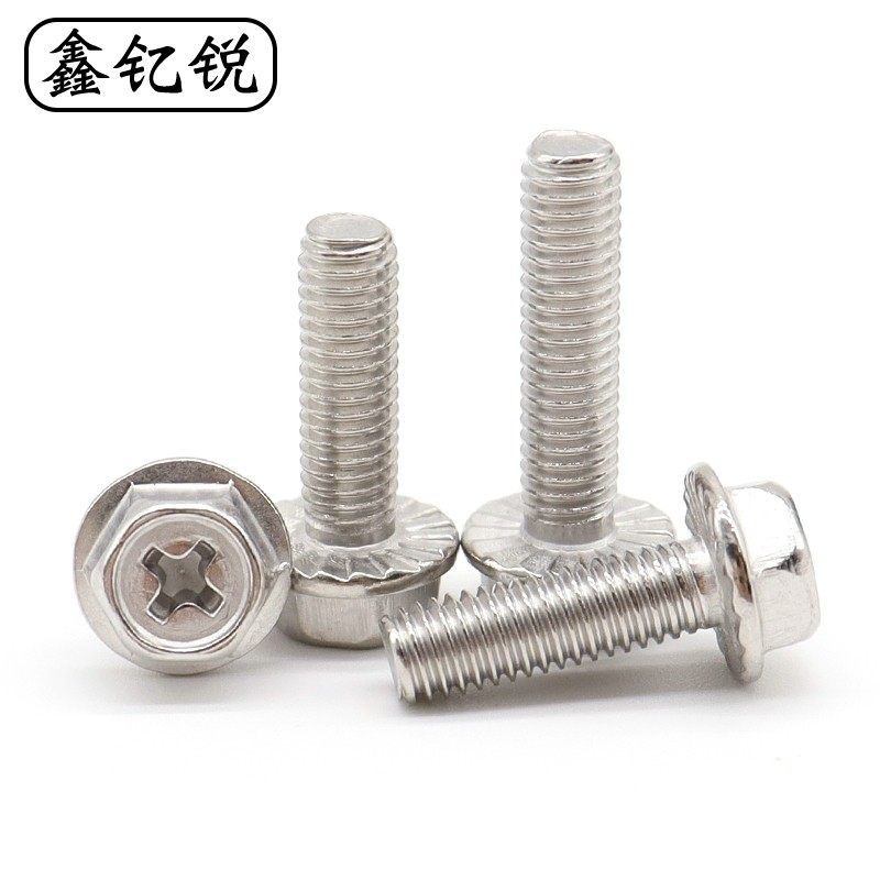 速发M8 04不锈钢十字外六4法兰1丝螺栓M4M5M6*14x16x螺8x25x0x角0