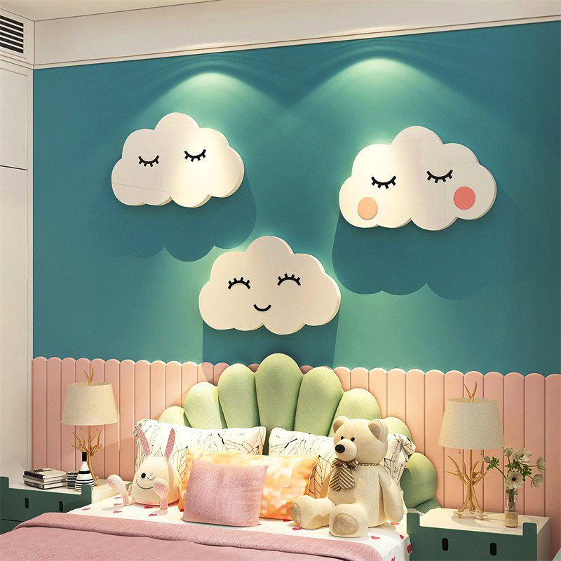 速发云朵贴纸儿童房间布置孩卧室装饰墙头背景用面遮丑改造床品,家居饰品,软装墙贴,淘宝优惠券,粉丝福利购,淘宝优惠卷