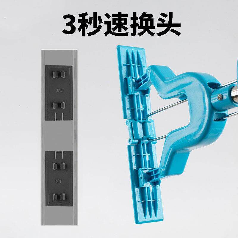 速发通用款28对折式拖把头挤水墩布头托把头拖布头家用吸水海绵替