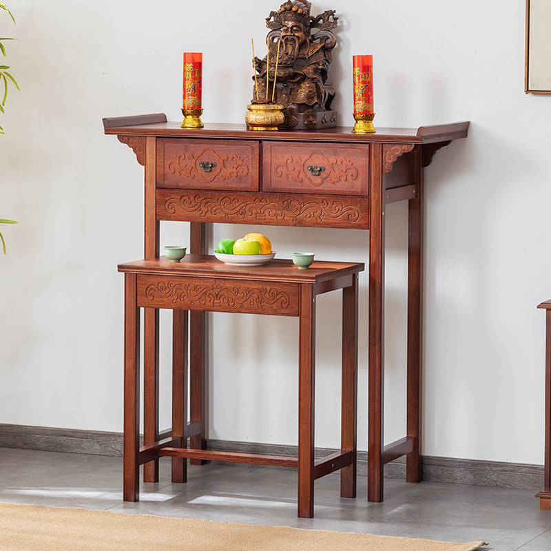速发供中香案家用新桌式神台贡台桌案佛龛桌案桌佛台子母供台玄关