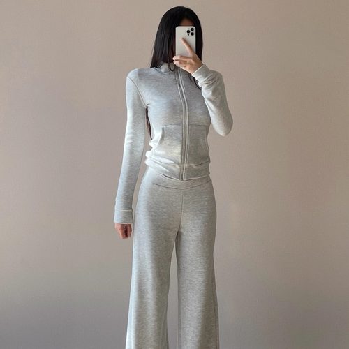 【消烦局长】外套阔腿长裤套装女