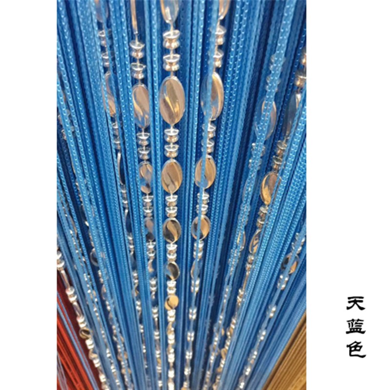 高档装子线帘纽玄珠帘链条珠门帘纹关珠饰造型餐馆饭店隔断客奢i.