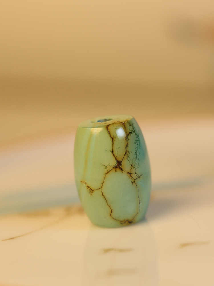 天然原矿绿松石桶珠散珠隔珠佛珠DIY配件