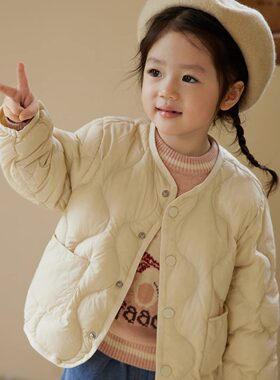 女童轻薄仿羽绒服外套校服神器