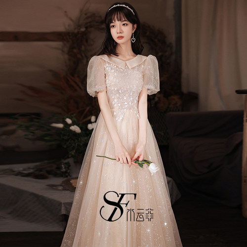 晚礼服女2025新款艺考气质宴会18岁成人礼主持人年会连衣裙高级感