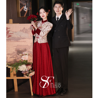 新中式复古风结婚新娘敬酒服
