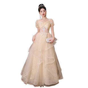 高级感艺考晚礼服女2025新款高贵宴会气质在逃公主敬酒服订婚礼裙