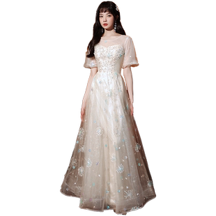 晚礼服裙女2025新款轻奢高端艺考声乐宴会仙气毕业年会连衣裙成人