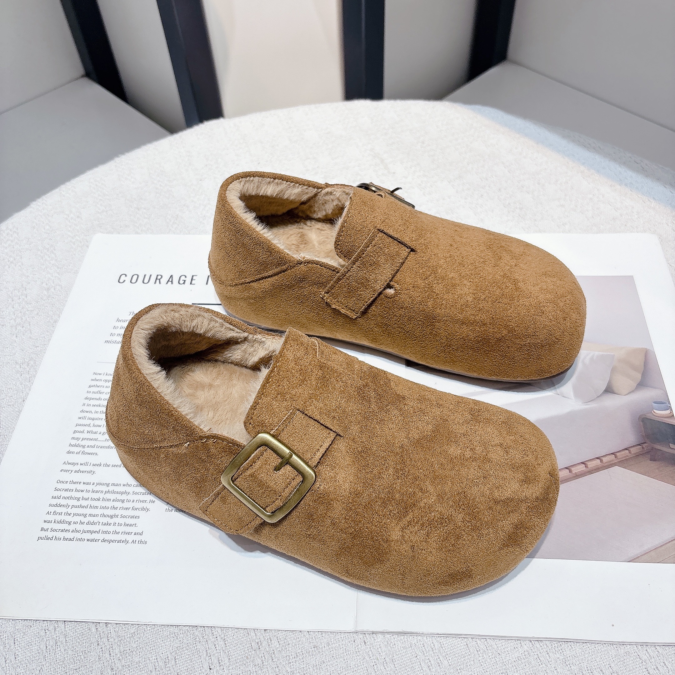 全包厚底勃肯鞋女2025年冬季新款