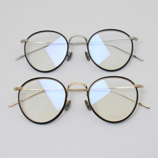 陈冠希7285同款 超轻钛架温莎圈框平光镜 717w复古圆框眼镜架男女款