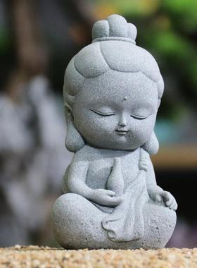 中式园艺花卉盆景景观造景小佛像装饰摆件客厅玄关店铺阳台佛摆设