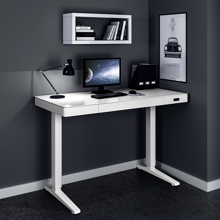 电动升降桌电脑桌椅套装家用办公书桌电竞桌工作台桌子可升降桌腿