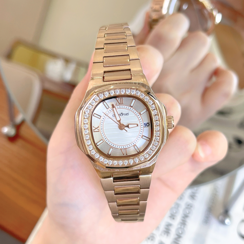 满天星2024新款手表女款小众轻奢酒桶机械款型瑞士小方表女式女表