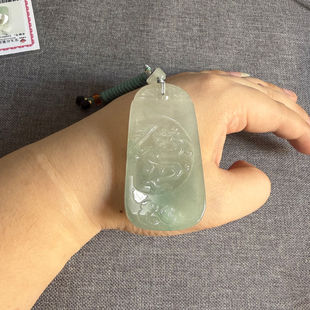 冰种仿古龙牌翡翠吊坠 天然缅甸A货辰龙挂件男款毛衣链个性生日礼