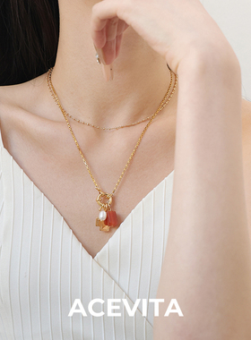 法式时尚气质项链真珍珠