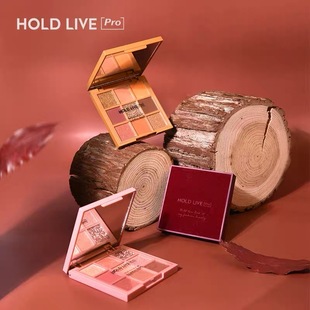 哑光大地色珠光奶茶眼影盘腮红正品 LIVE红丝绒蜜意眼影新款 HOLD