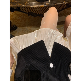 氛围感褶皱打底a字半身裙女白色短裙 法式 SourceWithYou 月夜流光