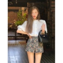 法式 SourceWithU南洋千金 女短款 80天丝复古泡泡袖 设计感上衣 衬衫