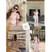 半裙 高腰直筒裤 SourceWithU淡颜无花果 少女感亚麻棉粉白珍珠衬衫