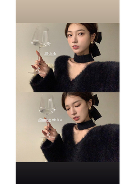 SourceWithU 短款/长款 欧尼の节日雪芭 毛茸围脖针织毛衣