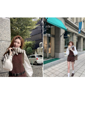 SourceWithU软曲奇 20羊毛长短款细闪小香背带裤直筒裤（赠腰带）